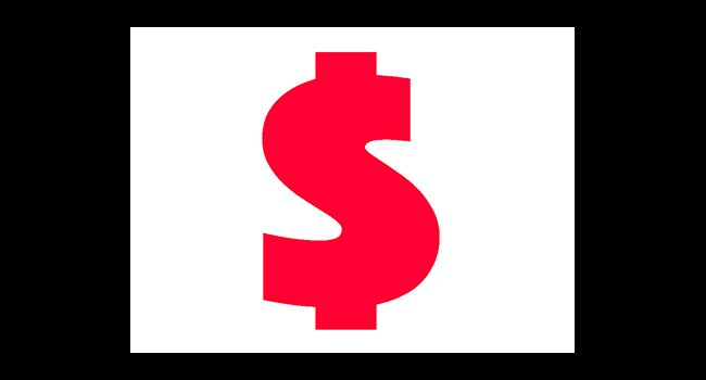 red hugh dollar sign