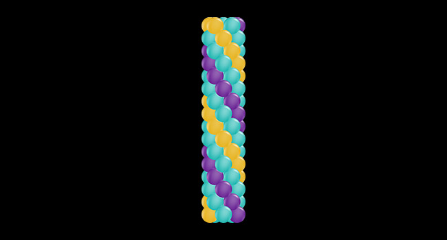 column made with balloons
