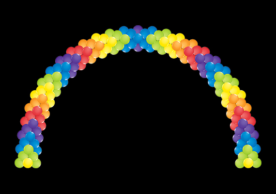 Neon Rainbow Chevron Arch
