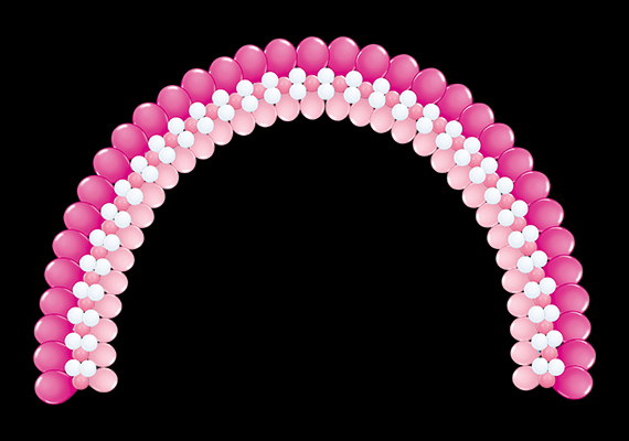Pink and White FlatArch