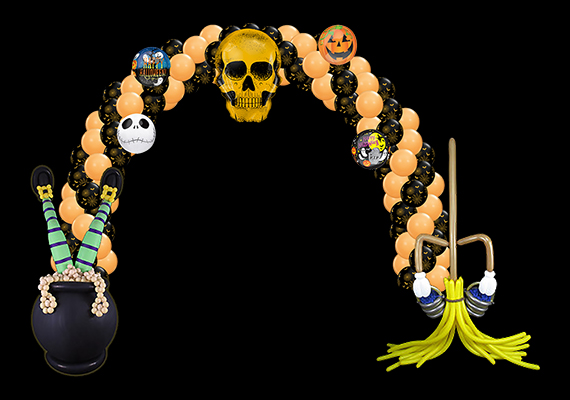 Halloween Arch with a backdrop